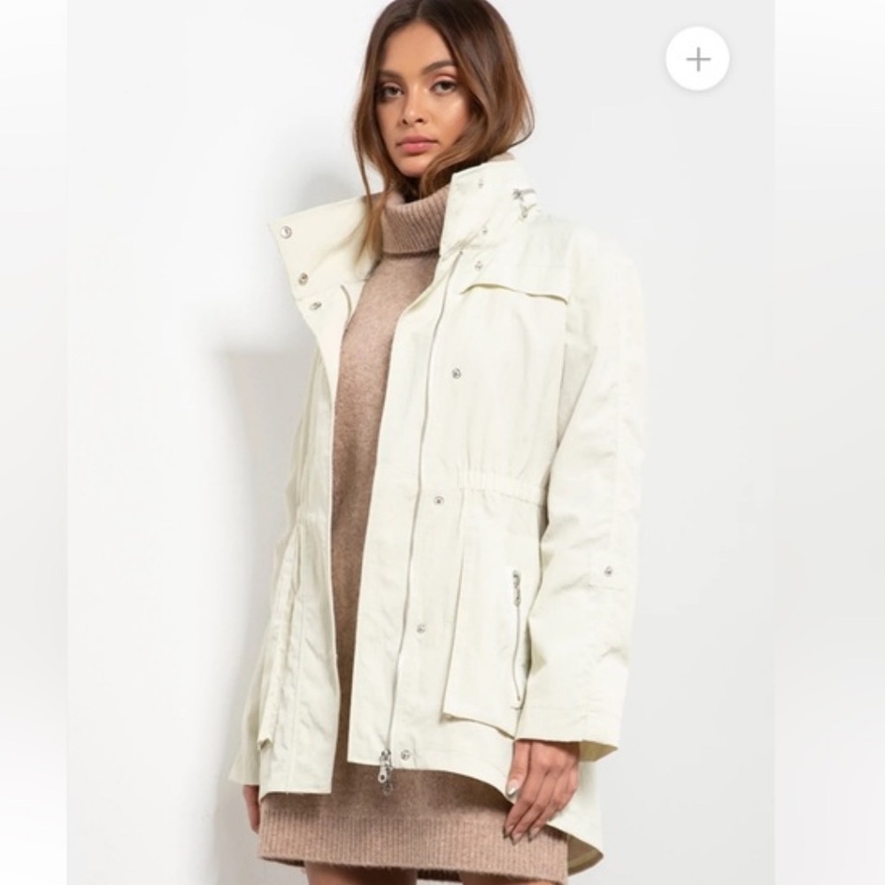 Tart Collections Cory Solid Jacket in Gardenia Cream SZ S